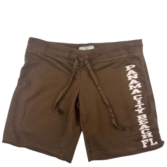 Vintage Girl Knit Shorts Large Panama City FL Y2K Graphic Drawstring Casual Pant - Picture 6 of 9
